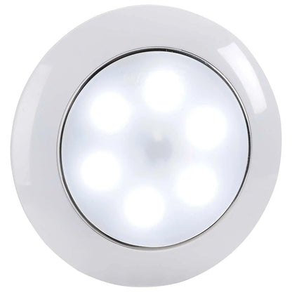 75mm 12v Saturn Lamp Dual Colour Led interior Lamp with touch Switch (White/Red) - Everything Caravans