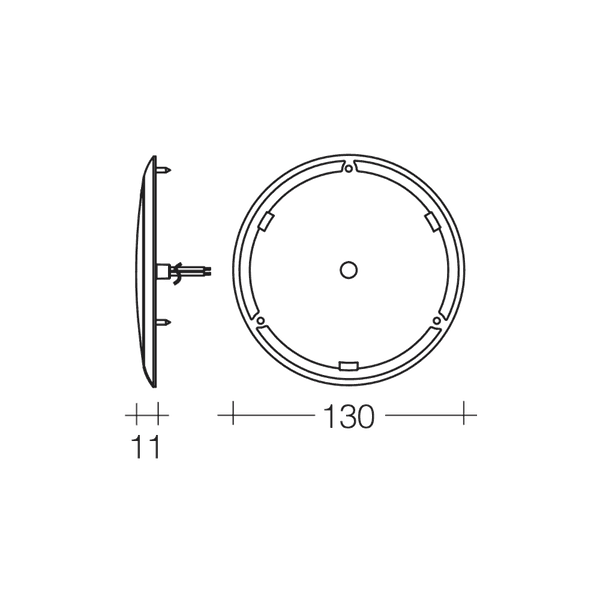 130mm 9-33V L.E.D interior Saturn Lamp with Off on Dim with touch Sensitive Switch - Everything Caravans