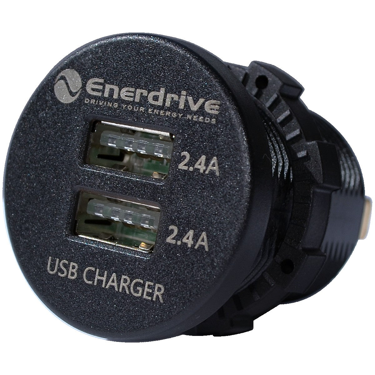 Enerdrive Round USB 4.8A Socket - Everything Caravans