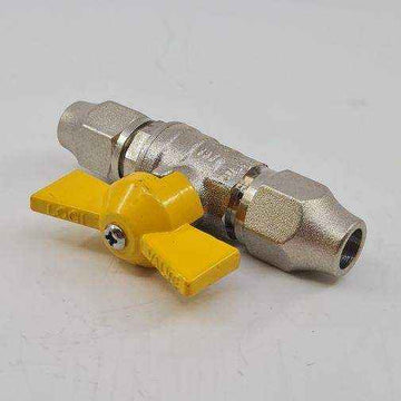 2 Way 3/8 Double Sae Flare Ball Valve 45 Deg - Everything Caravans