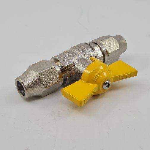 2 Way 3/8 Double Sae Flare Ball Valve 45 Deg - Everything Caravans