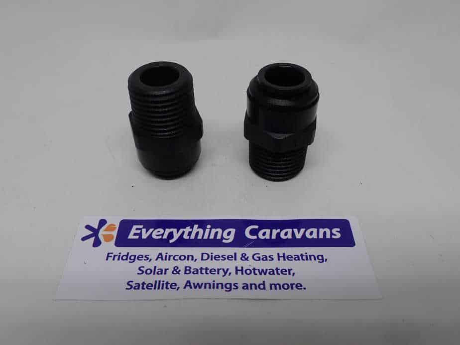 2 x John Guest Caravan fittings 12mm x 12 Male Water Adaptor Everything Caravans