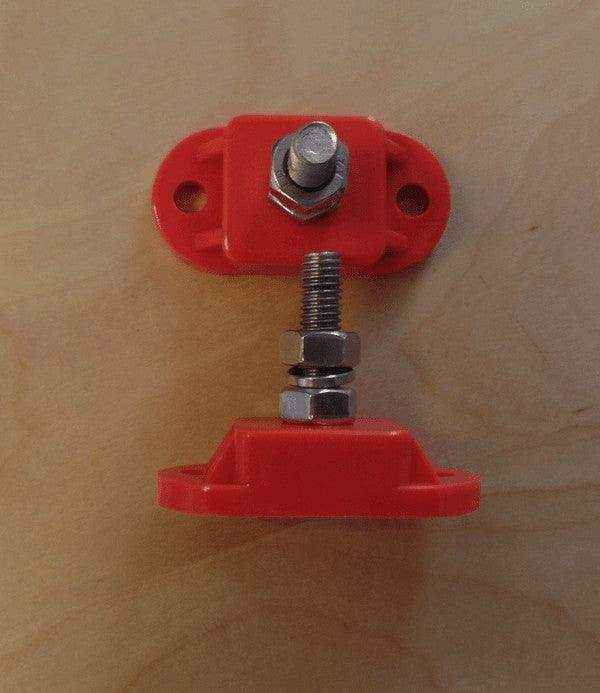 2 x Single Post Cable Connection Distribution Posts Red - Autumn Sale - Everything Caravans
