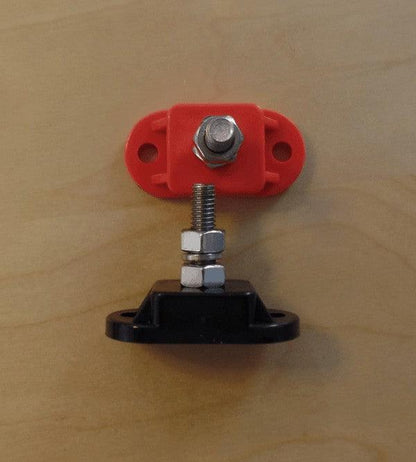 2 x Single Post Cable Connection Distribution Posts Blk Red - Autumn Sale - Everything Caravans