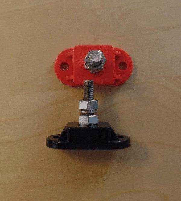 2 x Single Post Cable Connection Distribution Posts Blk Red - Autumn Sale - Everything Caravans