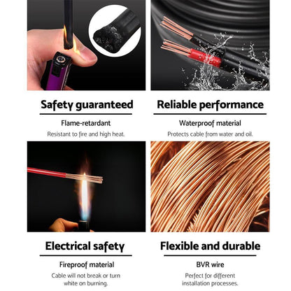 2.5mm Electrical Cable Twin Core Extension Wire 30M Car Solar Panel 450V - Everything Caravans