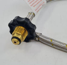 Braided Gas Hose Stainless Steel 1-4 inverted Flare POL 600mm Length S600invlcc27 - Everything Caravans