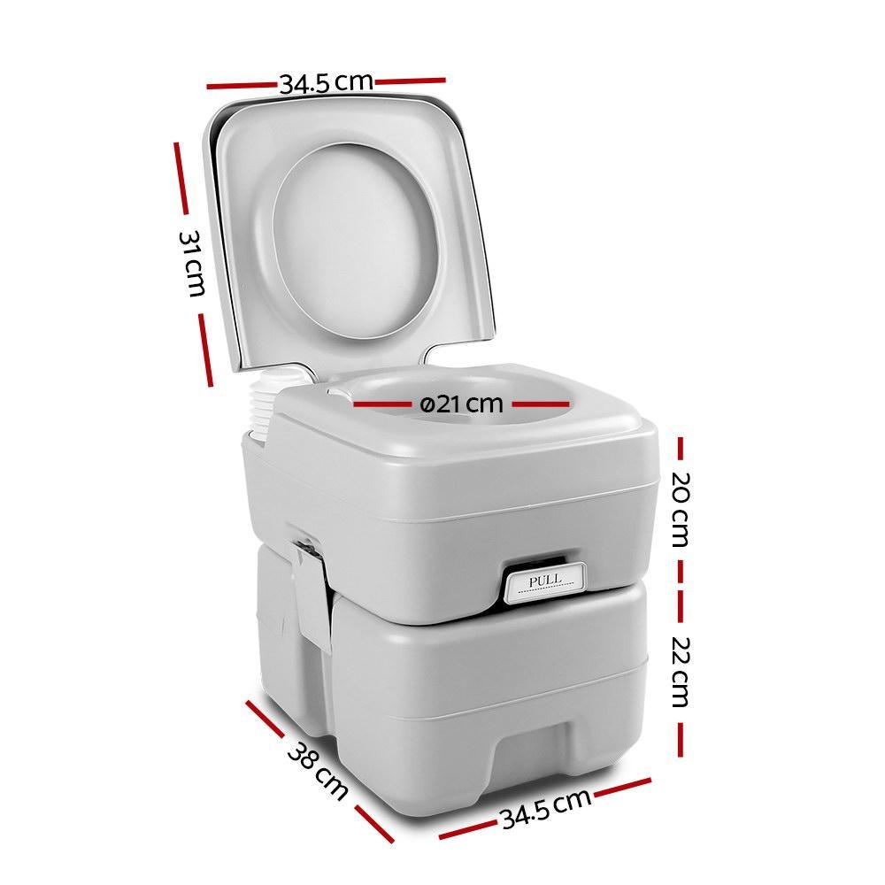 20L Outdoor Portable Toilet Camping Potty Caravan Travel Boating Wtih Carry Bag - Everything Caravans