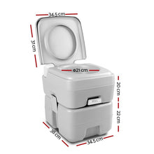 20L Outdoor Portable Toilet Camping Potty Caravan Travel Boating Wtih Carry Bag - Everything Caravans