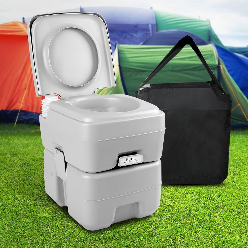 20L Outdoor Portable Toilet Camping Potty Caravan Travel Boating Wtih Carry Bag - Everything Caravans