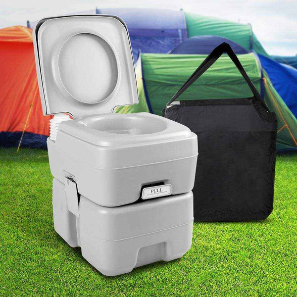 20L Outdoor Portable Toilet Camping Potty Caravan Travel Boating Wtih Carry Bag - Everything Caravans