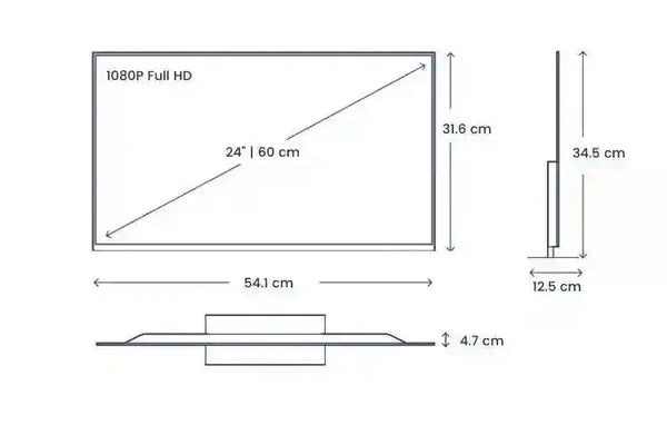 24inch 12volt Frameless Smart TV Dvd Bluetooth Chromecast - Everything Caravans