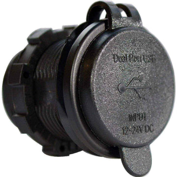 Enerdrive Round USB 4.8A Socket - Everything Caravans