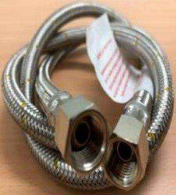 Braided Hose 3-8 Mbsp x 1-4 Female Swivel Cone 1200mm - Everything Caravans