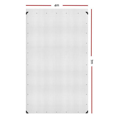 4Mx7M Tarp Camping Tarps Poly Tarpaulin Heavy Duty Cover 135Gsm Clear - Everything Caravans