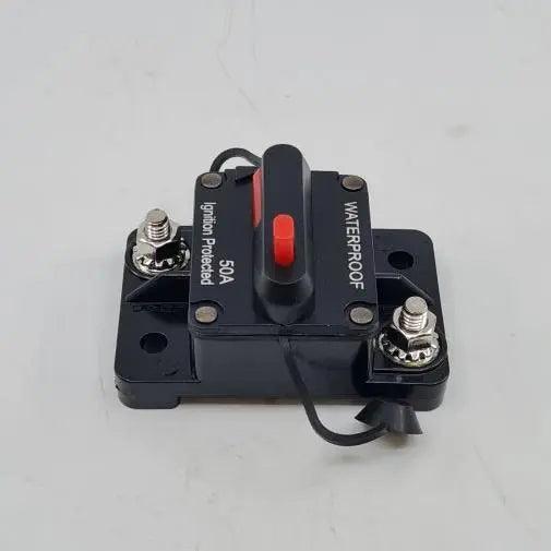 50A DC Circuit Breaker Suitable for Surface Mounting 12 or 24volt - Everything Caravans