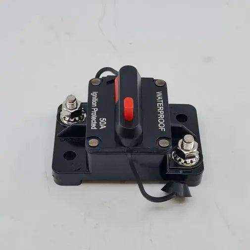 50A DC Circuit Breaker Suitable for Surface Mounting 12 or 24volt - Everything Caravans