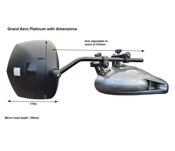 Milenco - Grand Aero Platinum Towing Mirrors - Twin Pack - New 2021 - Everything Caravans