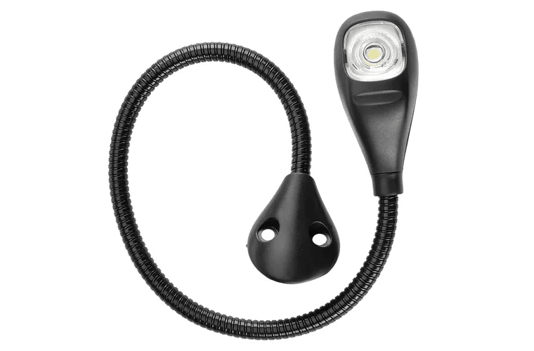 Led Map Light 400mm Flexible Arm and Fixed Mounting Bracket - Everything Caravans