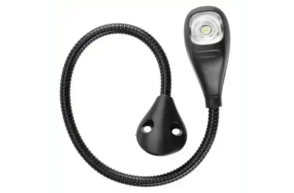 Led Map Light 400mm Flexible Arm and Fixed Mounting Bracket - Everything Caravans