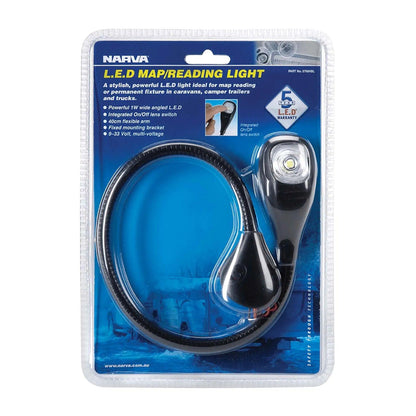 Led Map Light 400mm Flexible Arm and Fixed Mounting Bracket - Everything Caravans