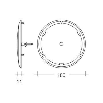 180mm 9-33V L.E.D interior Saturn Lamp with Off on Dim with touch Sensitive Switch - Everything Caravans