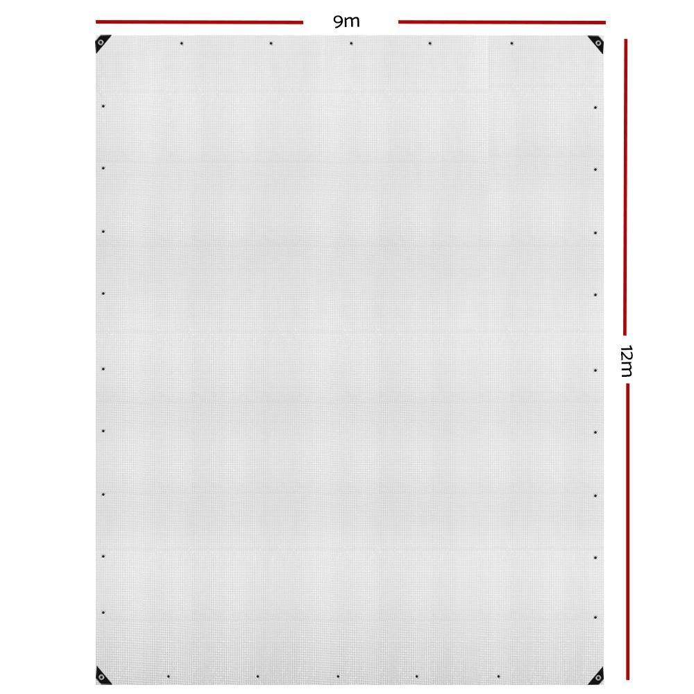 9Mx12M Tarp Camping Tarps Poly Tarpaulin Heavy Duty Cover 135Gsm Clear - Everything Caravans