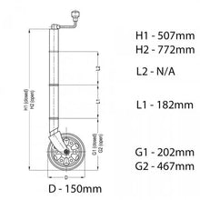 Alko 6" 150mm Solid Wheel Premium Jockey with Clamp - Everything Caravans