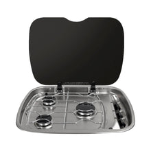 Thetford Argent 3 Burner Hob with Glass Lid - Everything Caravans