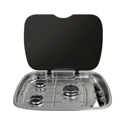 Thetford Argent 3 Burner Hob with Glass Lid - Everything Caravans