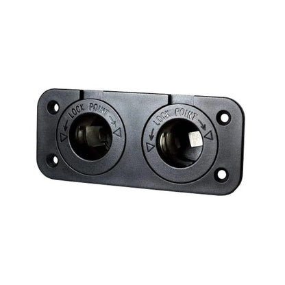 Accessory Socket 12v Dual - Flush Mount - Everything Caravans