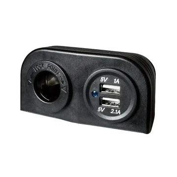 Accessory Socket 12v Dual - Surface Mount - Everything Caravans