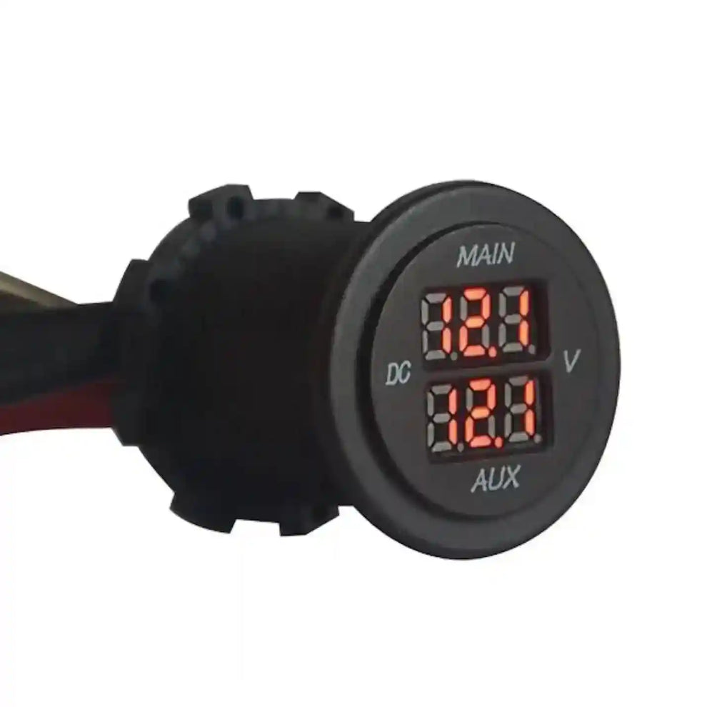 Accessory Socket 12v Dual LCD voltage Display - Everything Caravans