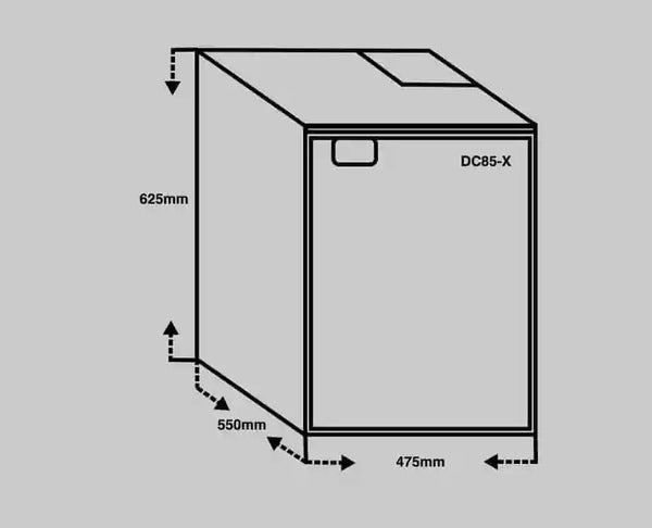 Bushman DC85-X 12-24V DC Caravan Fridge 85L - Everything Caravans
