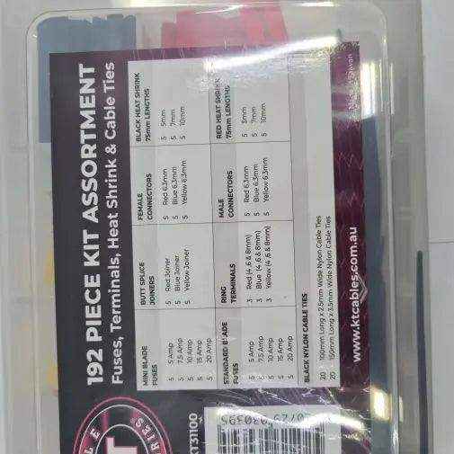 Assorted Fuses Terminals Cable Ties - 192pcs - Everything Caravans