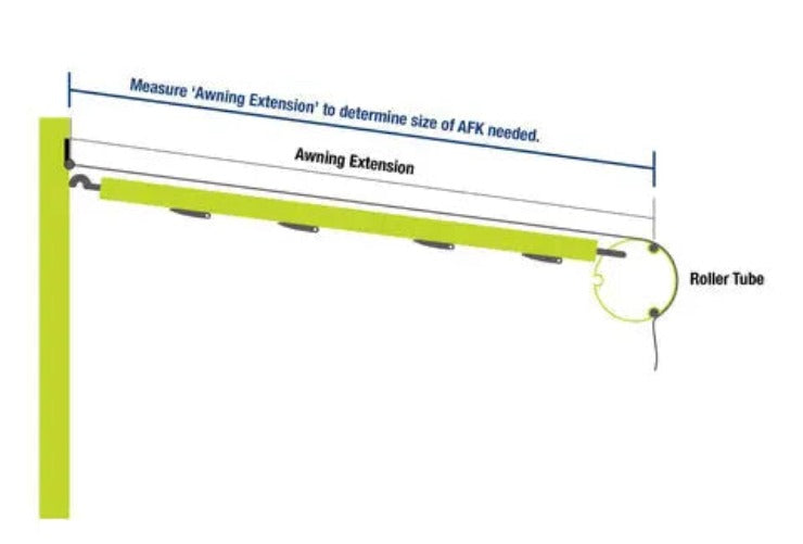 Aussie Traveller AFK Kit medium to suit 2200-2300mm awning projection - White Aussie Traveller