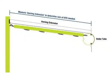 Aussie Traveller Black AFK Kit Medium to Suit 2200-2300mm Awning Projection - Everything Caravans