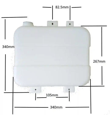Autoterm Fuel Tank 7L - with Mounting Brackets - White - Everything Caravans