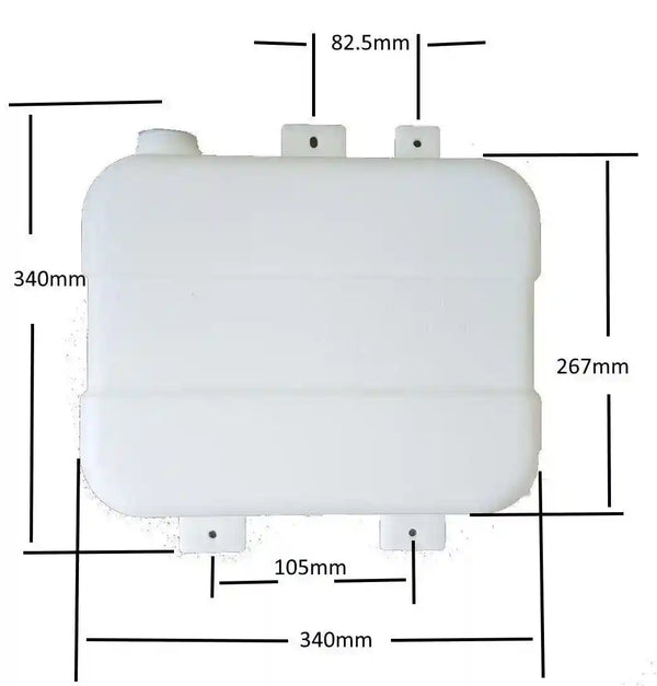 Autoterm Fuel Tank 7L - with Mounting Brackets - White - Everything Caravans