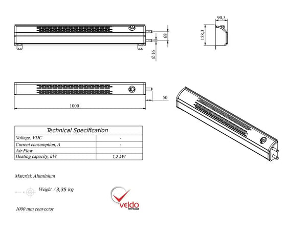 Autoterm Water Heater Convector No Fan - Everything Caravans