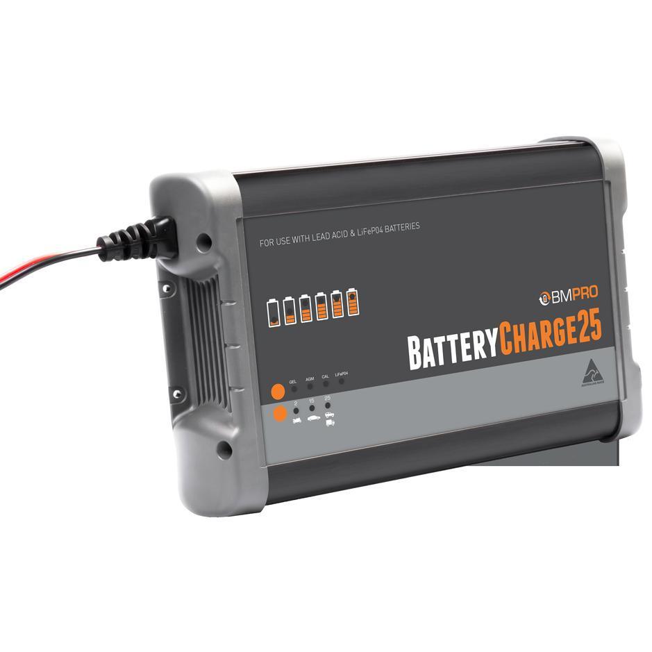 BMPRO Batterycharge25 25 amp 240 volt 12v Battery Charger Suitable for Lithium and Lead Batteries - Everything Caravans