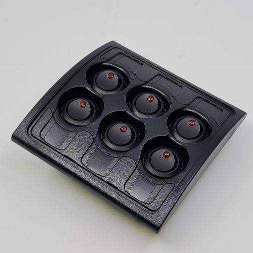 BEP Marinco Contour 1000 interior 6 Switch Panel with Fuses - Everything Caravans