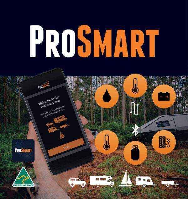 BMPRO Prosmart Sensor Monitor with App - Standard - 2 Wheel Sensors - Everything Caravans