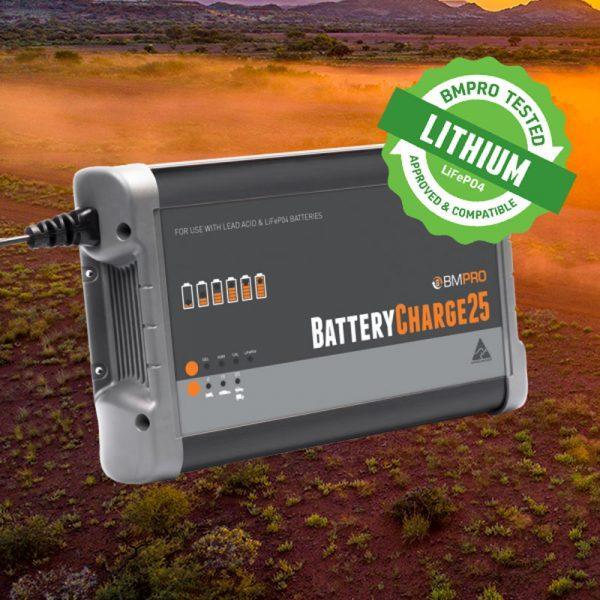 BMPRO Batterycharge25 25 amp 240 volt 12v Battery Charger Suitable for Lithium and Lead Batteries - Everything Caravans