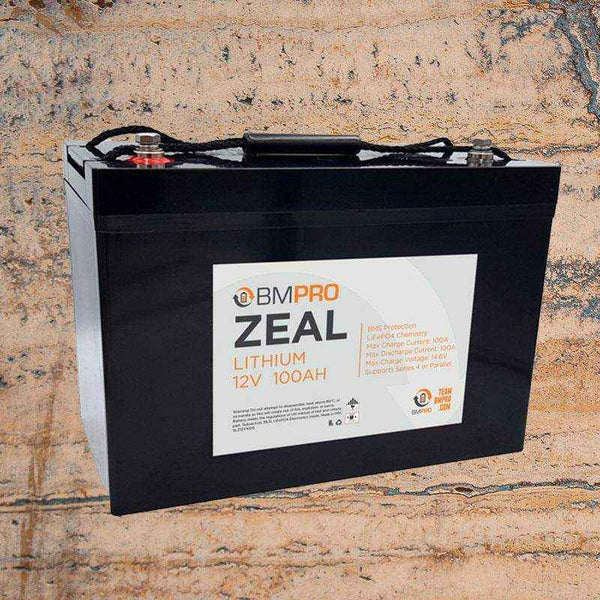 BMPRO Zeal 12v 100Ah Lithium Battery Lifepo4 - Everything Caravans