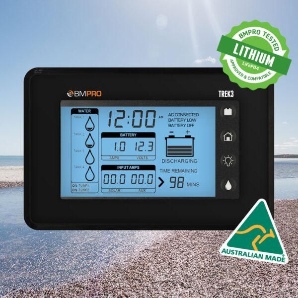 BMPro Trek3 Caravan Management - Battery and Water on One Screen - Suitable for Lithium BMPro