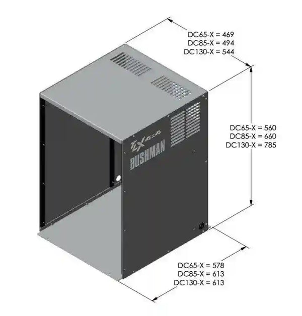 Bushman DC130-X Aluminum Fridge Box for Freestanding Mounting of Fridge - Everything Caravans