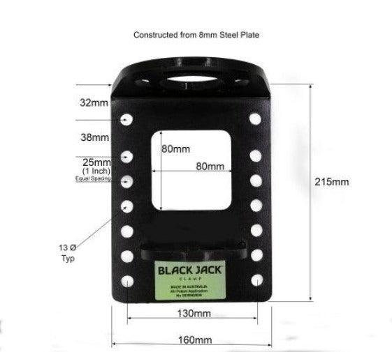 Black Jack Universal Clamp for Electric Jockey Wheel - Everything Caravans