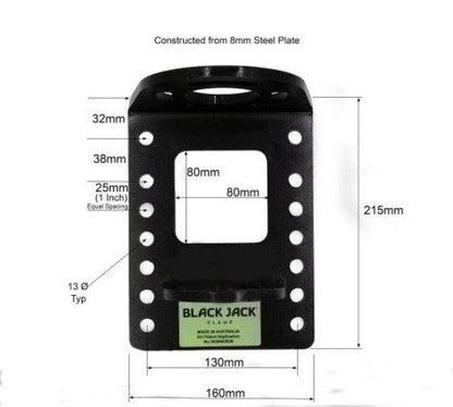 Black Jack Universal Clamp for Electric Jockey Wheel - Everything Caravans