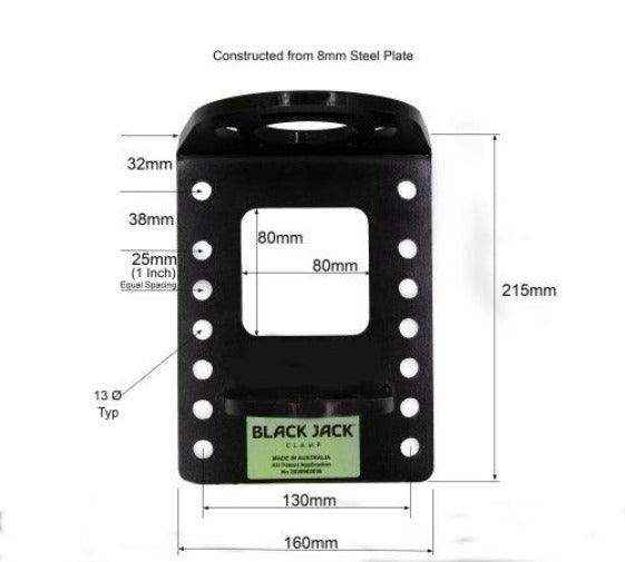 Black Jack Universal Clamp for Electric Jockey Wheel - Everything Caravans